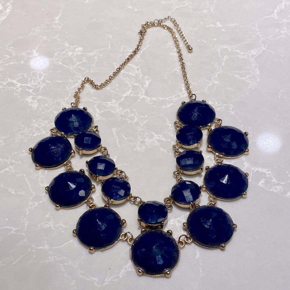 Navy blue statement necklace!
